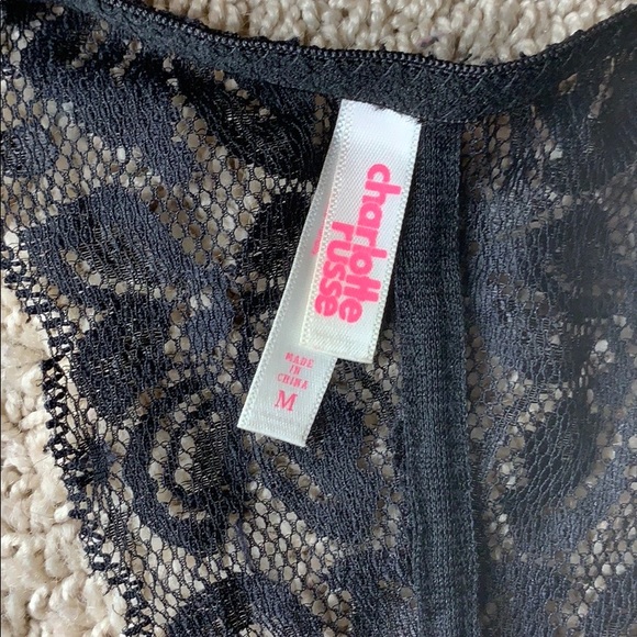 Charlotte Russe Lace Bandeau Top - Picture 2 of 6